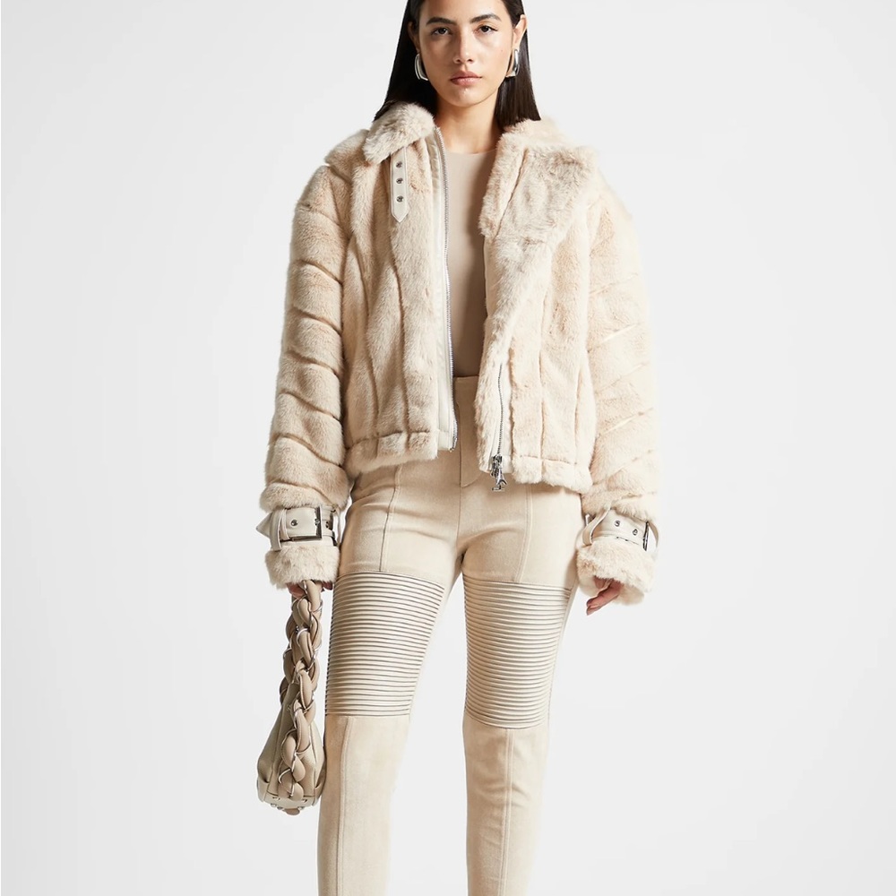 Manièr De Voir ripped plush jacket size S/M brand new - Picture 2 of 7